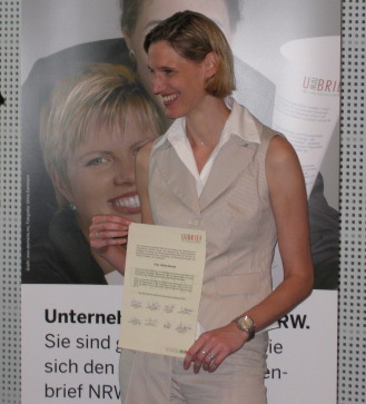 Verleihung des Unternehmerinnenbriefes an Dipl.-Ing. Britta Dahnke